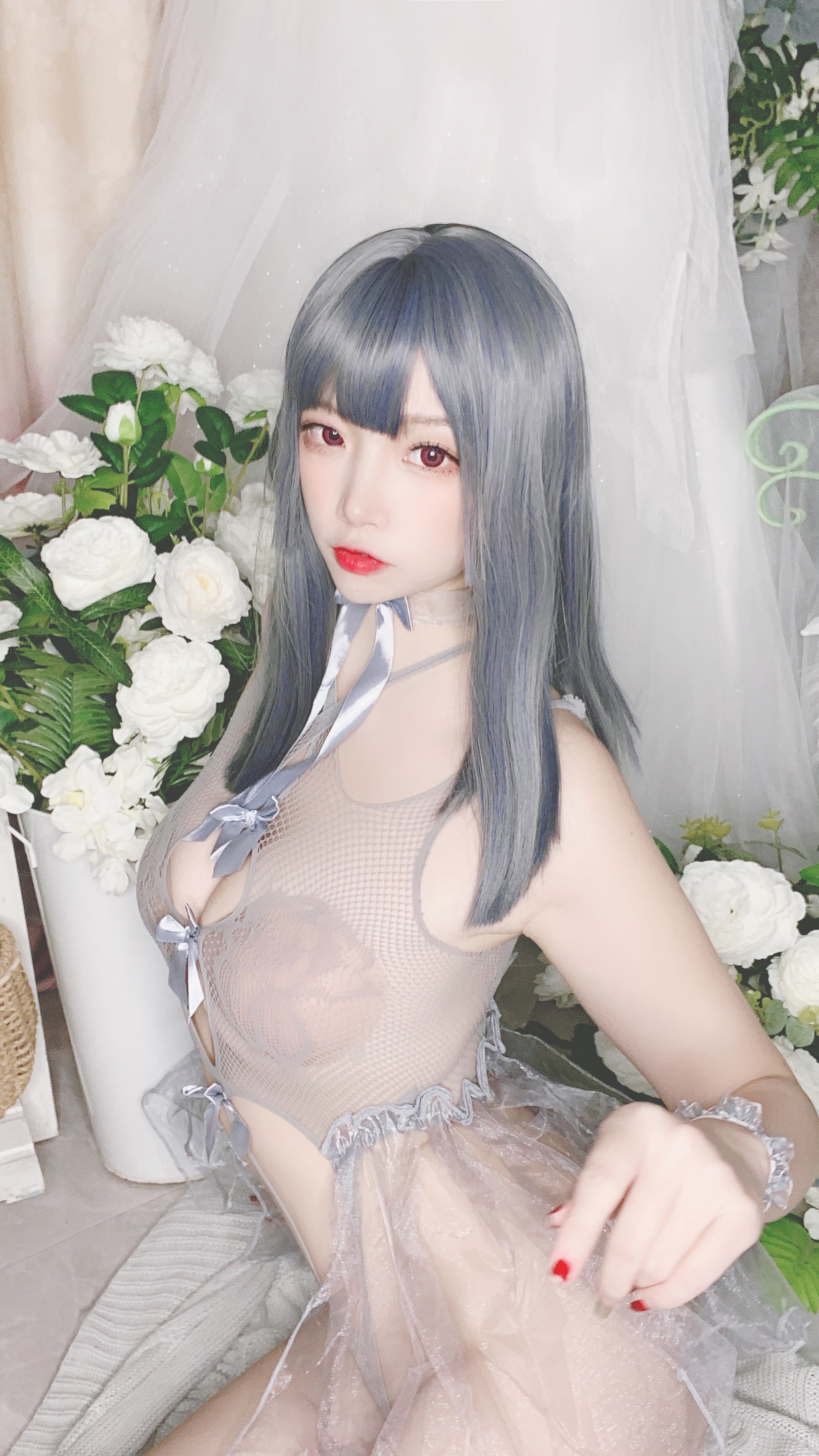 图片[1]-二佐Nisa – NO.087 二佐 私房自拍蓝色网状比基尼 [38P]-XikXak